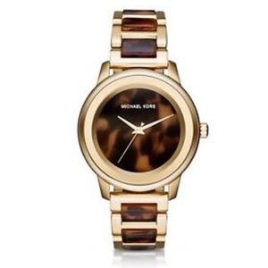 Michael Kors tortoise & gold watch